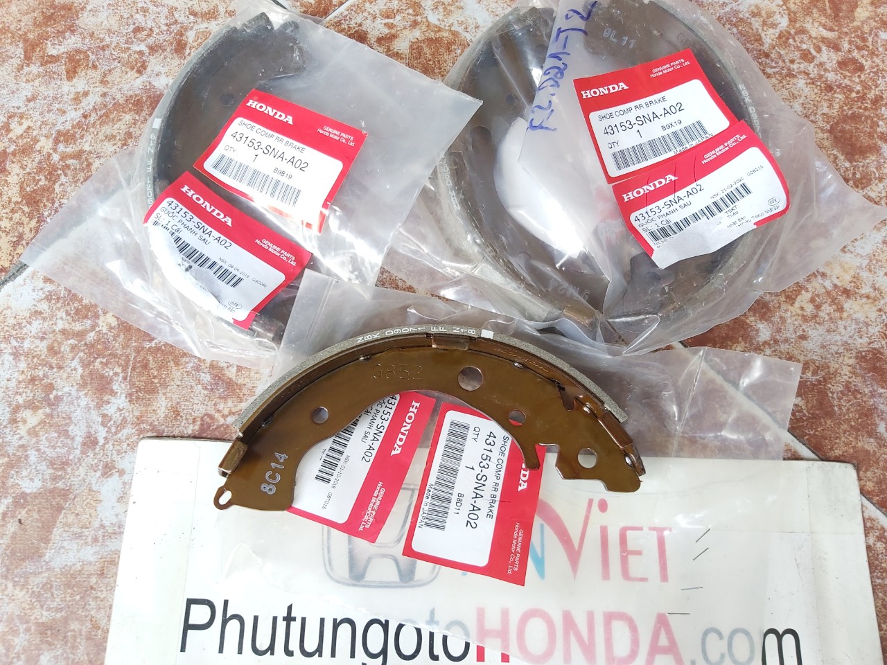 Guốc phanh sau xe Honda JAZZ